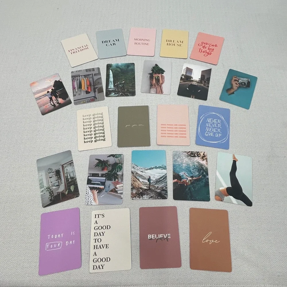 Lamare Vision Board Cards Motivational Positivity Affirmation Set 132 Dream Mood